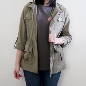 Green utility jacket